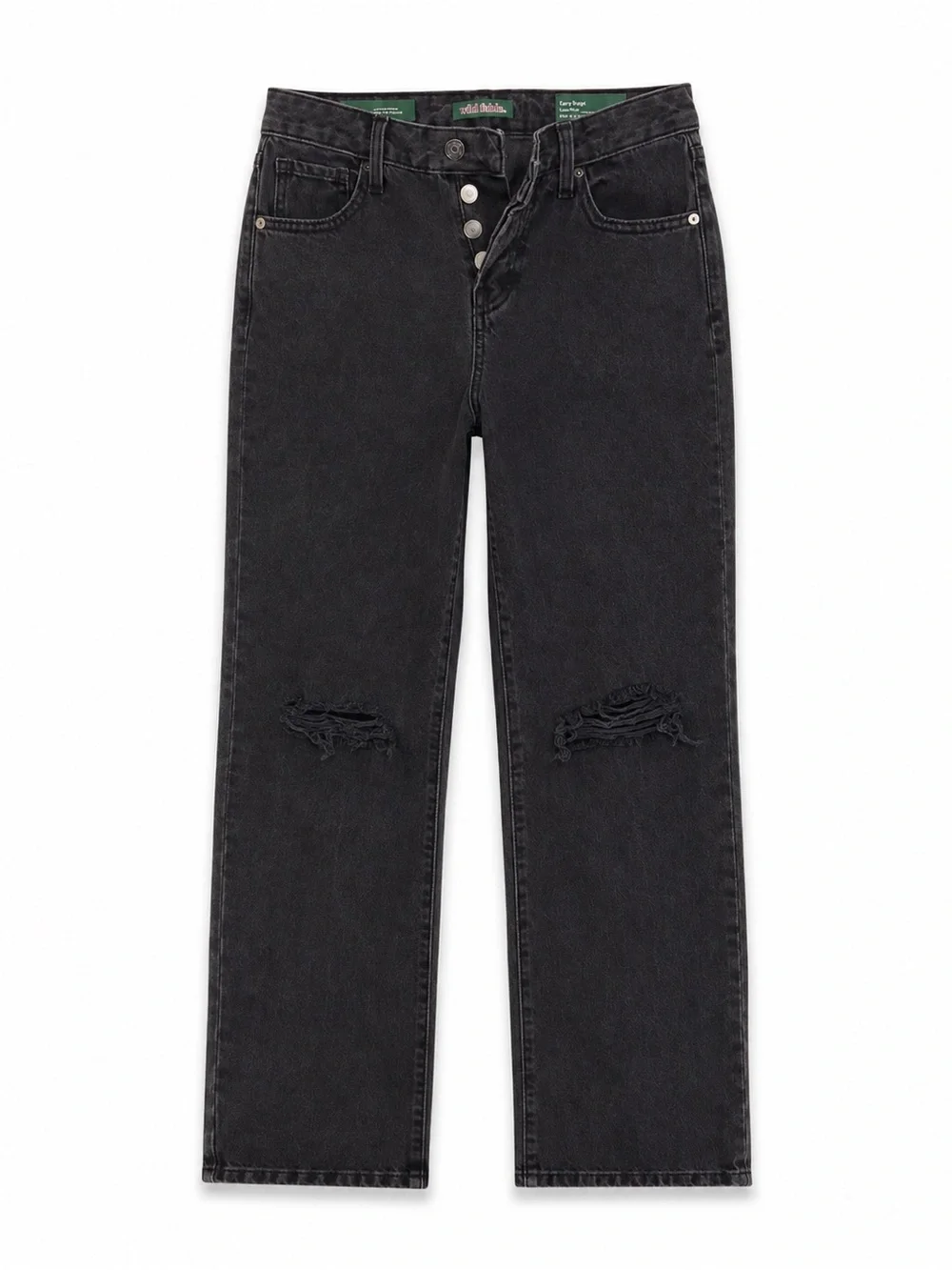 Classic Straight Fit Men's Jeans in Washed Black